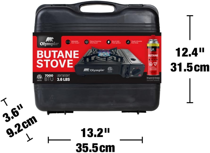 Cocina Portátil Olympia de Butano con Encendido eléctrico 7,000 BTU