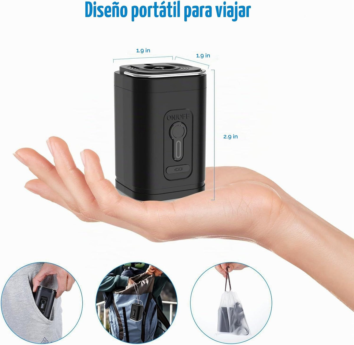 Bomba inalámbrica para inflar colchones recargables