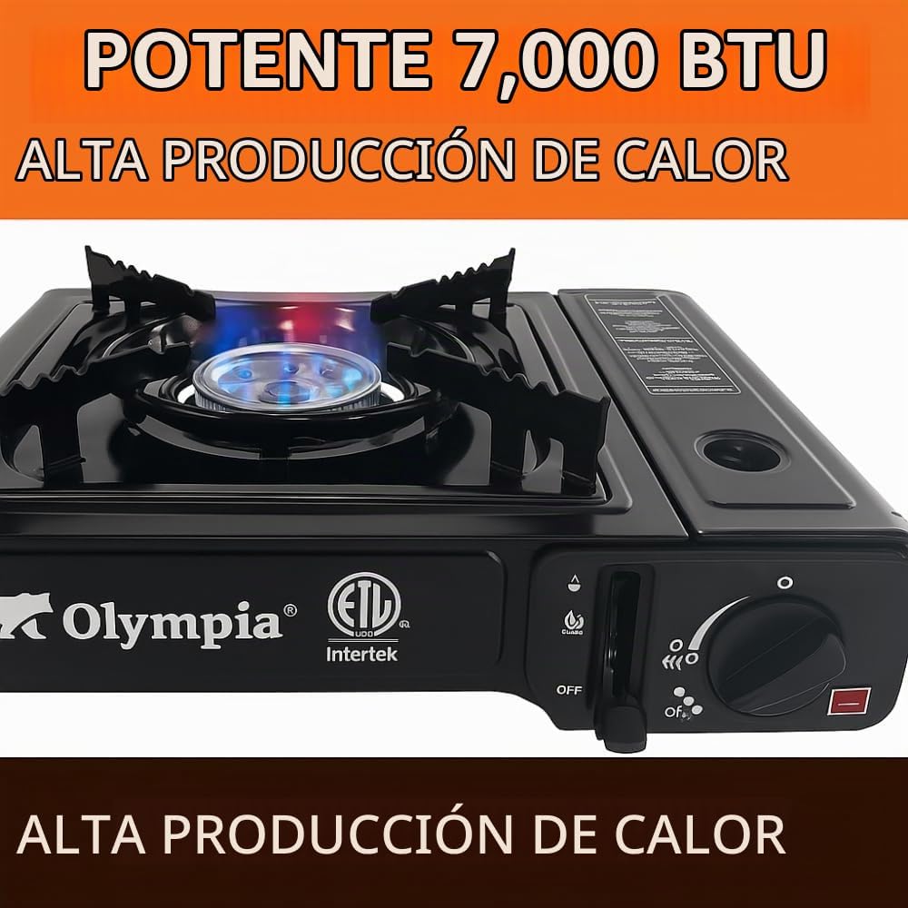 Cocina Portátil Olympia de Butano con Encendido eléctrico 7,000 BTU