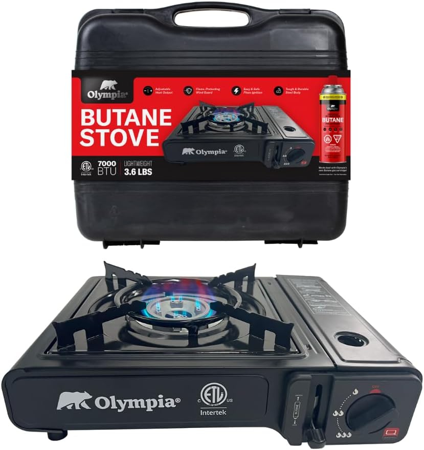 Cocina Portátil Olympia de Butano con Encendido eléctrico 7,000 BTU