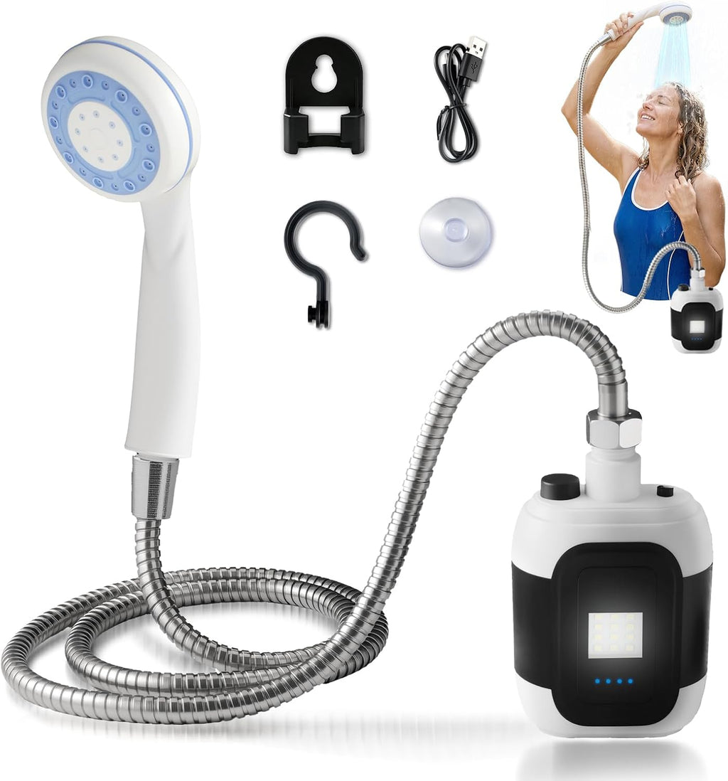 Ducha para campingcon linterna
