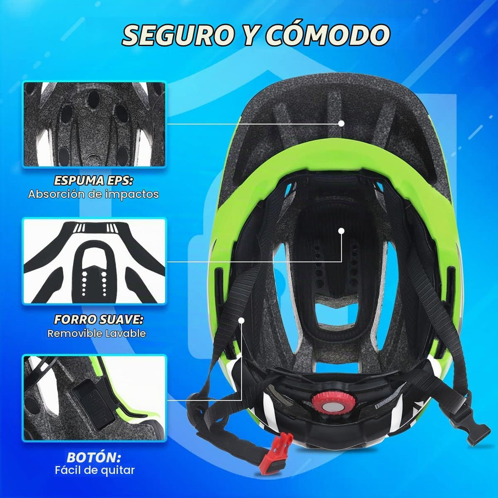 Casco completo para niños circunferencia 48-52 cm peso 330g