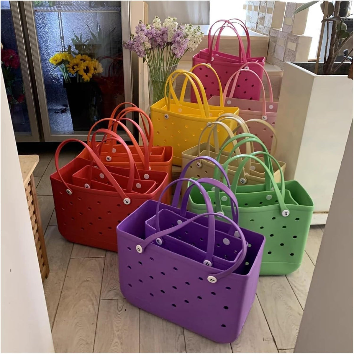 Cartera playera tipo Crocs