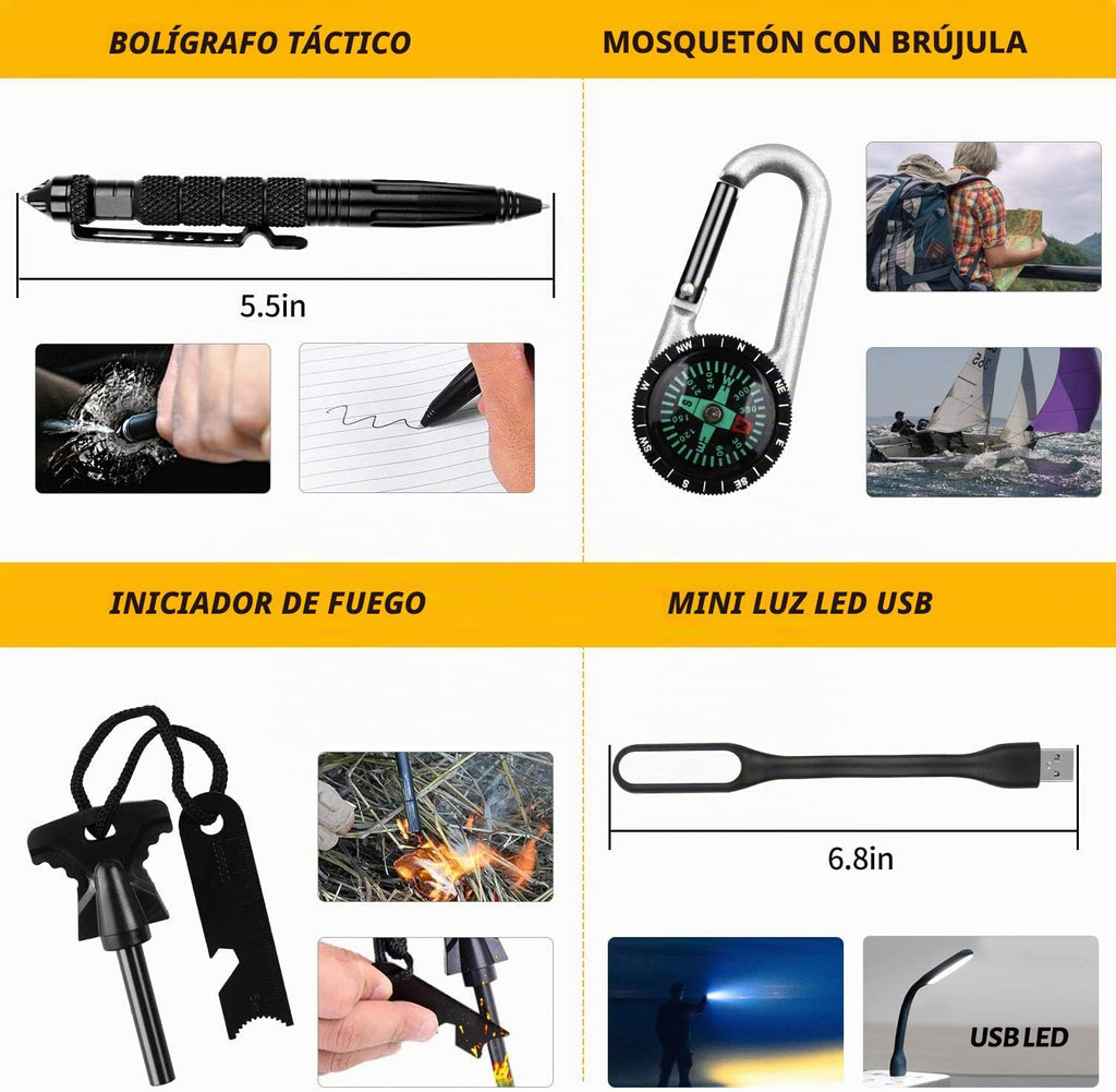 Kit de supervivencia de emergencia 60 en 1