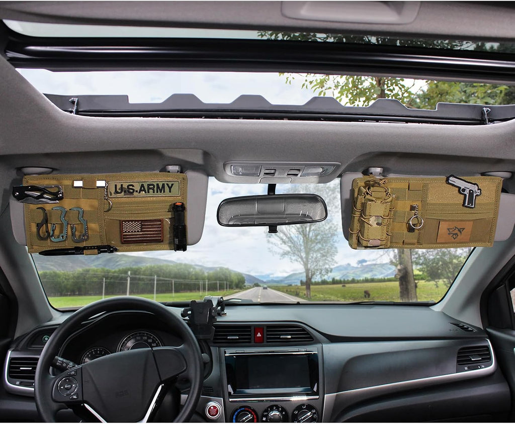 Organizador de visera universal para vehiculos
