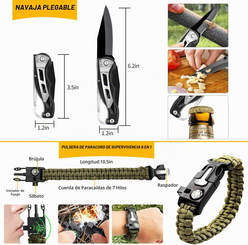 Kit de supervivencia de emergencia 60 en 1