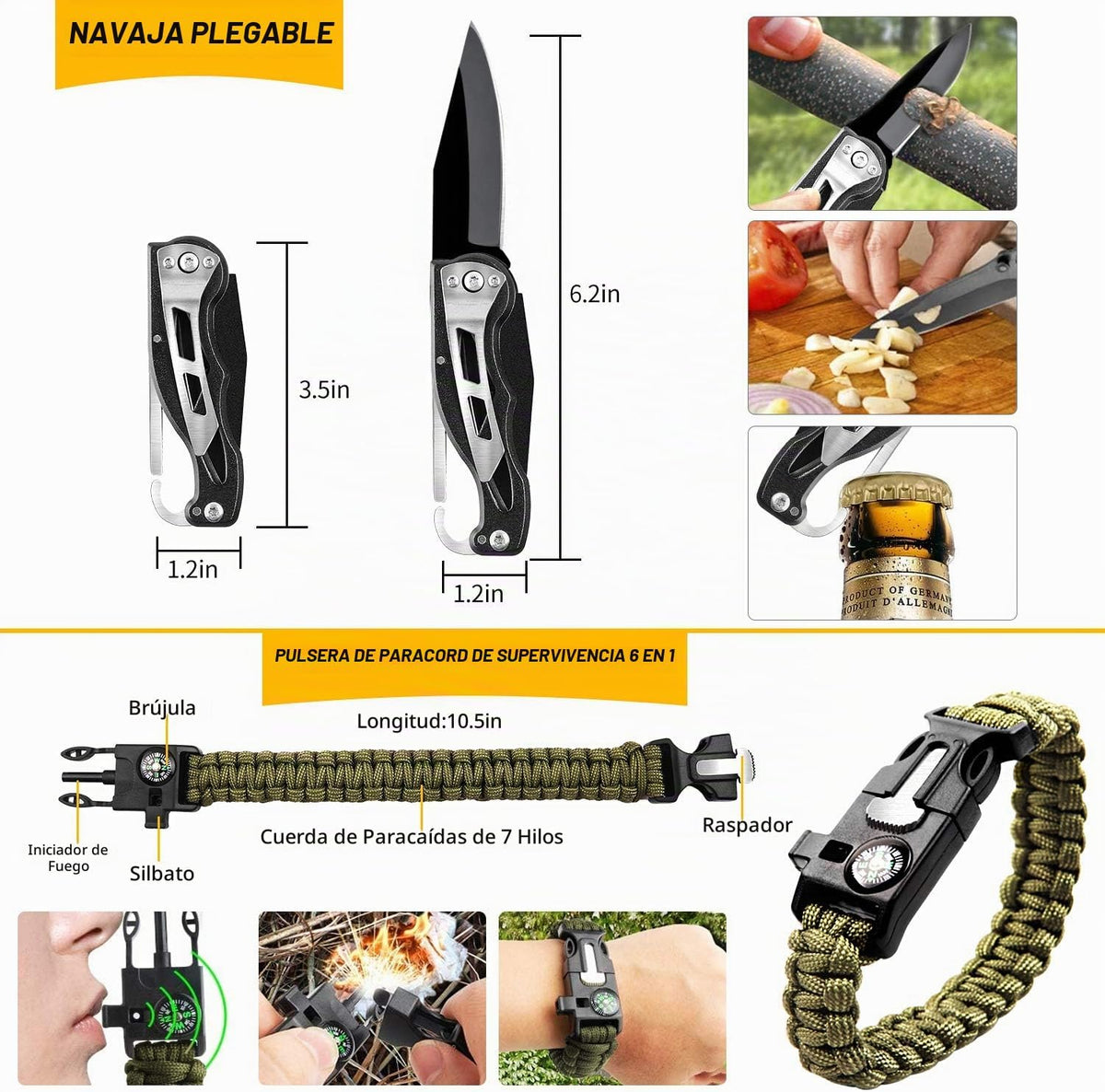 Kit de supervivencia de emergencia 60 en 1
