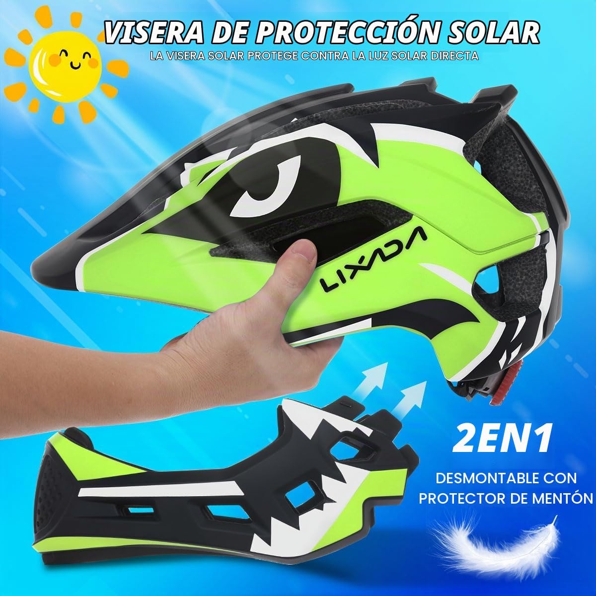 Casco completo para niños circunferencia 48-52 cm peso 330g