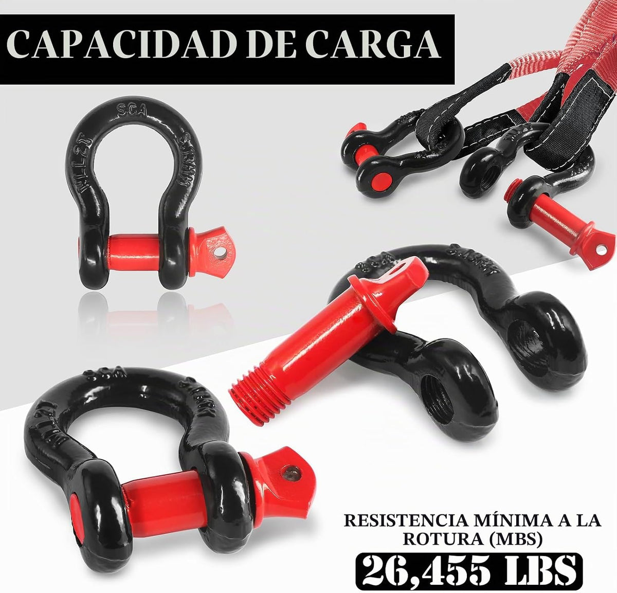 Grillete 3/4 negro individuales