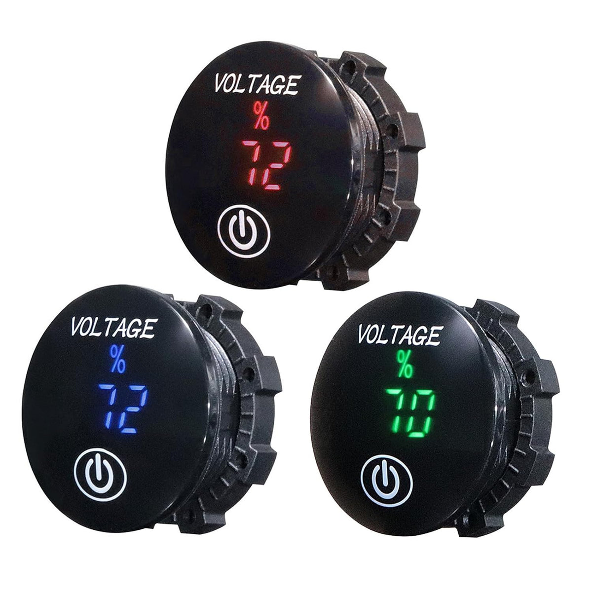 Medidor de voltaje led azul para 12v y 24v