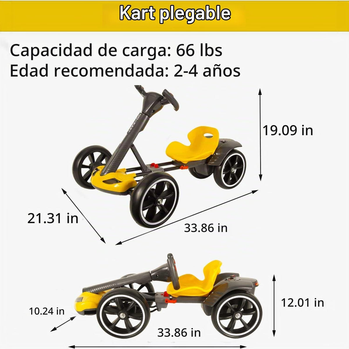 carro go kart a bateria