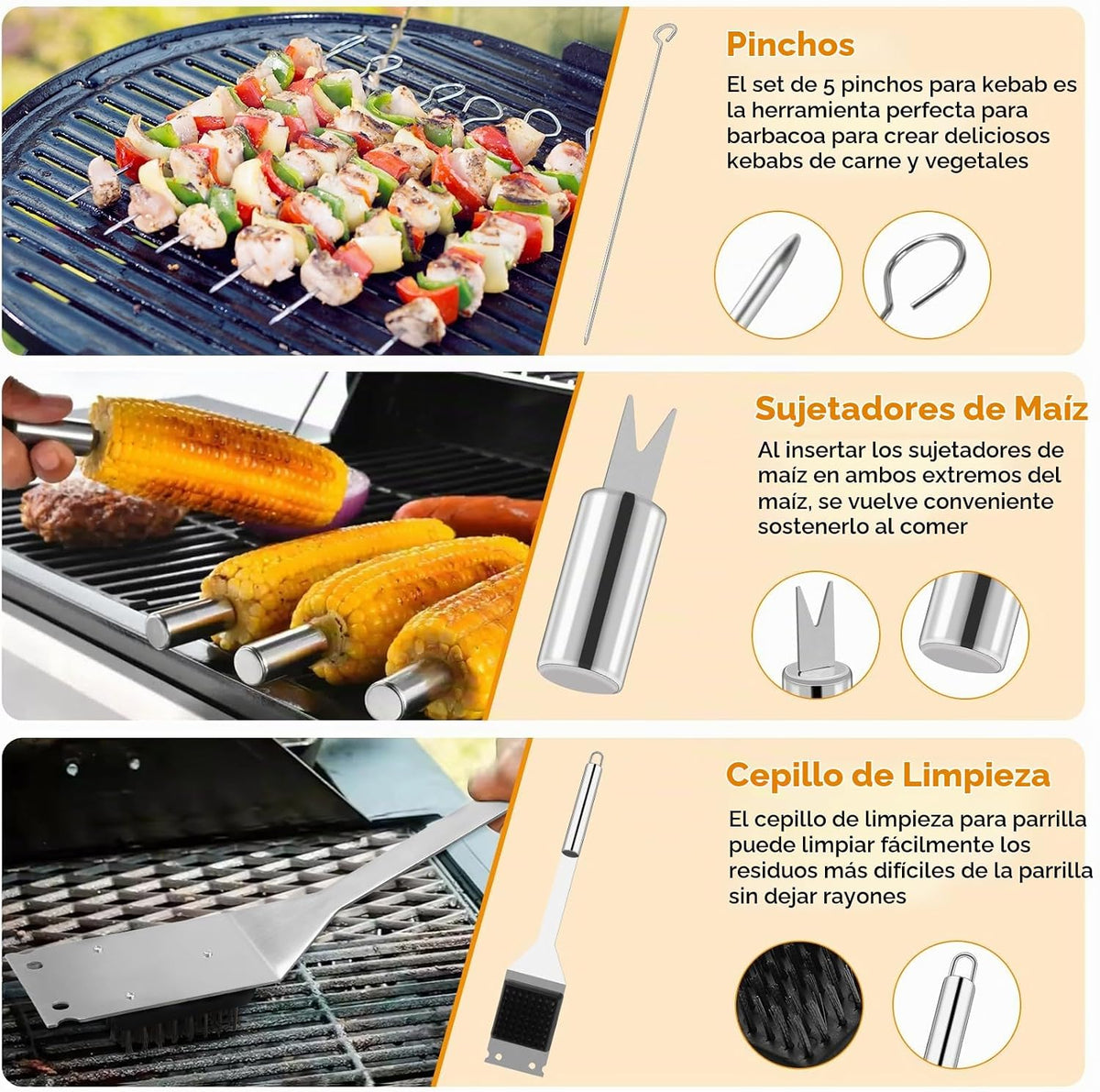 Kit parrillero sencillo 20 pcs