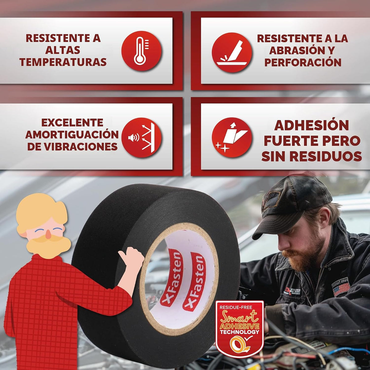 tape para instalación eléctrica
