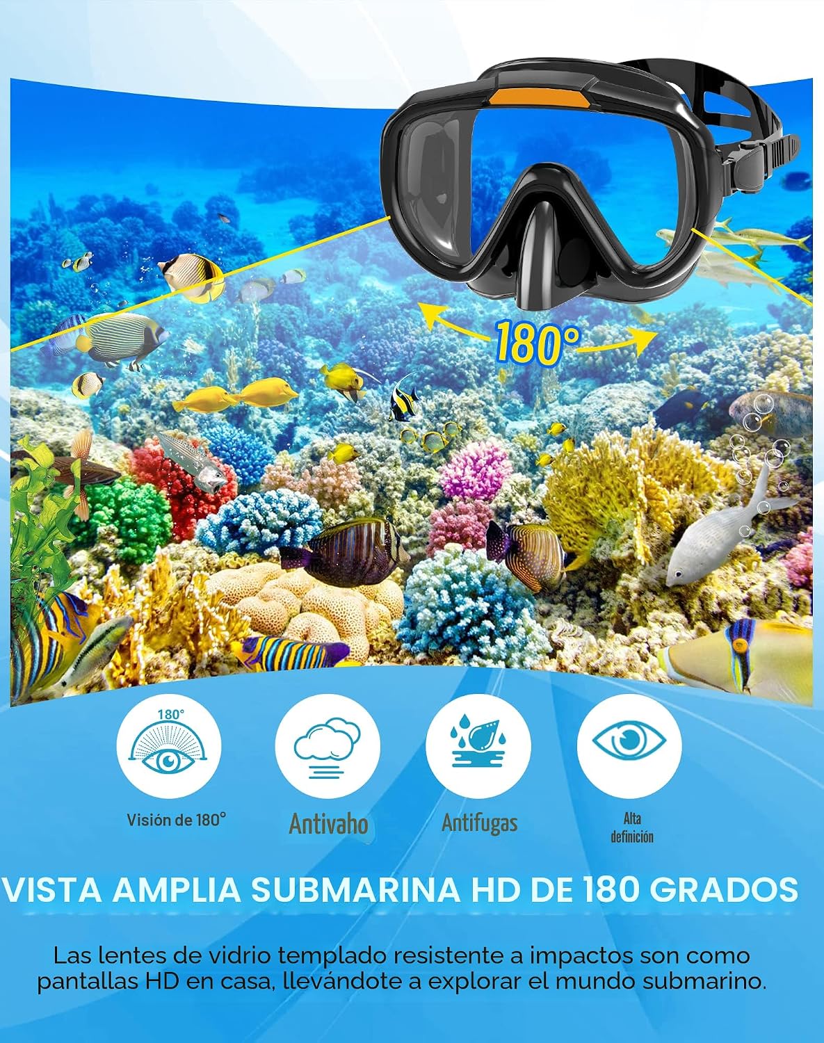 Equipo de Snorkel Pro set Talla S-M
