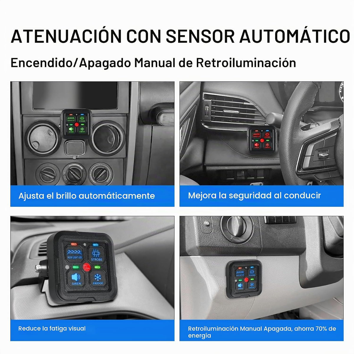 Panel de 4 suiches