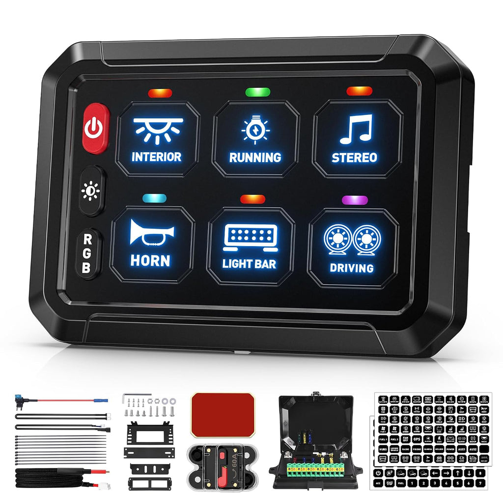 Panel de interruptor de 6 botones con Bluetooth