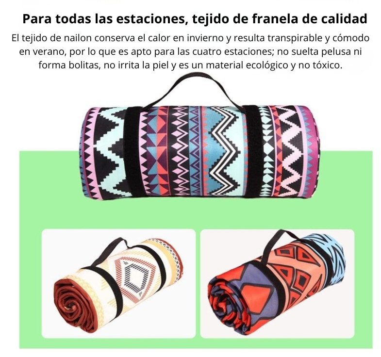 Manta plegable para exteriores: ideal para camping, playa, picnic o juegos