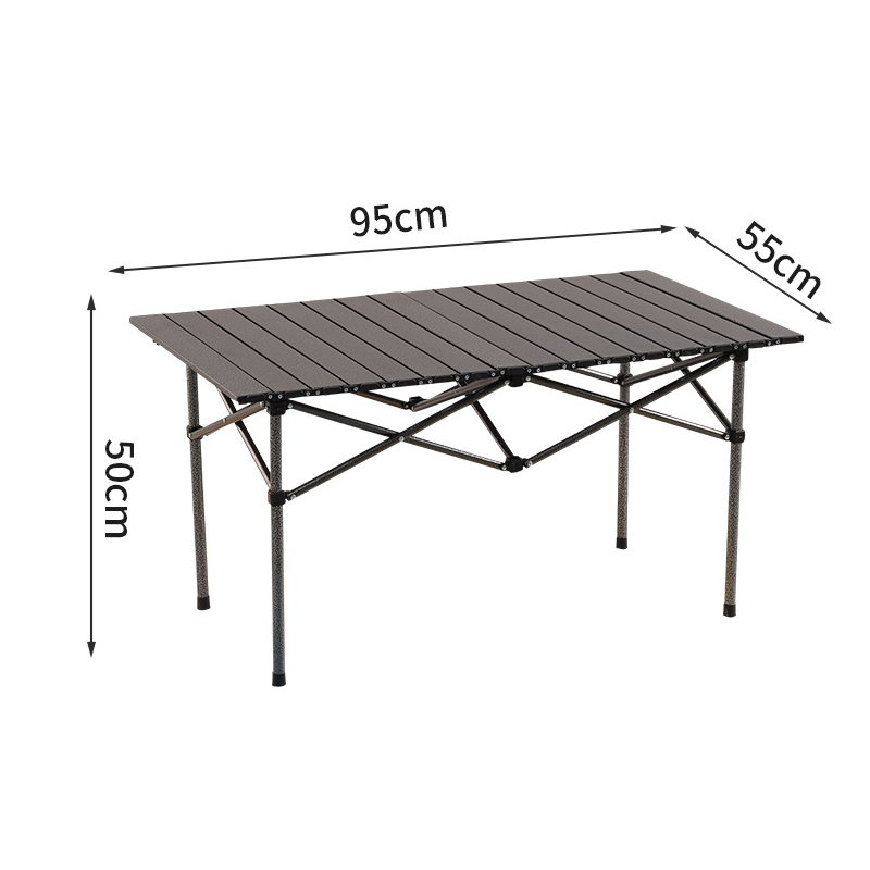 Mesa plegable rectangular color negro