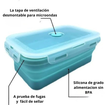 Kit De Tupper Colapsable 4 Tuppers
