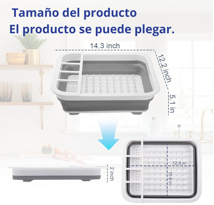 Escurridor Plegable para Cuencos, Platos y Vajilla, Organizador de Platos Portátil