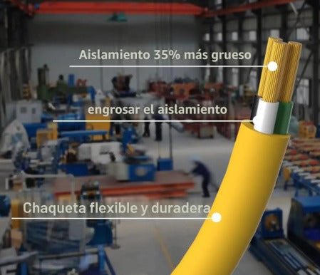 Cable De Extensión Waterproof 3.65m , 3 Salidas