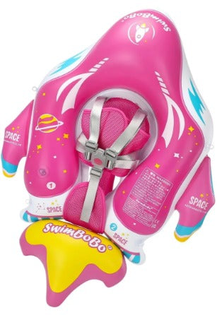 Flotador Para Piscina Niños De 6 A 36 Meses cohete rosado