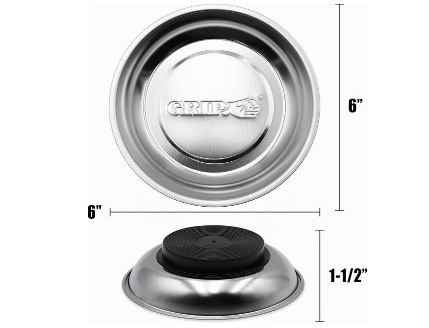 Bandeja magnética de acero inoxidable de 6" para piezas