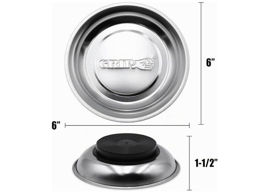 Bandeja magnética de acero inoxidable de 6" para piezas