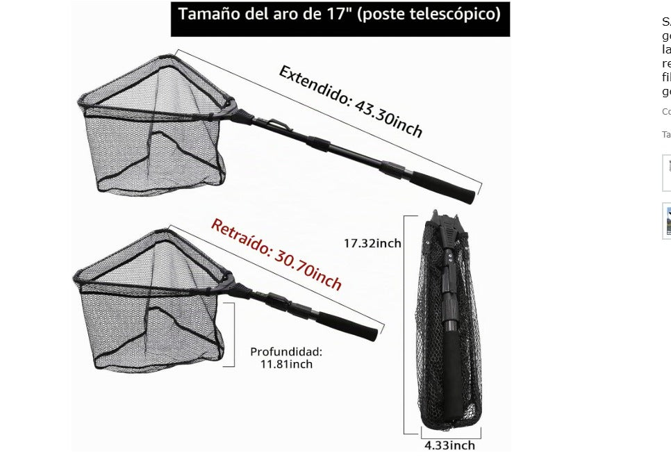 Red de pesca extensible Balck Paw