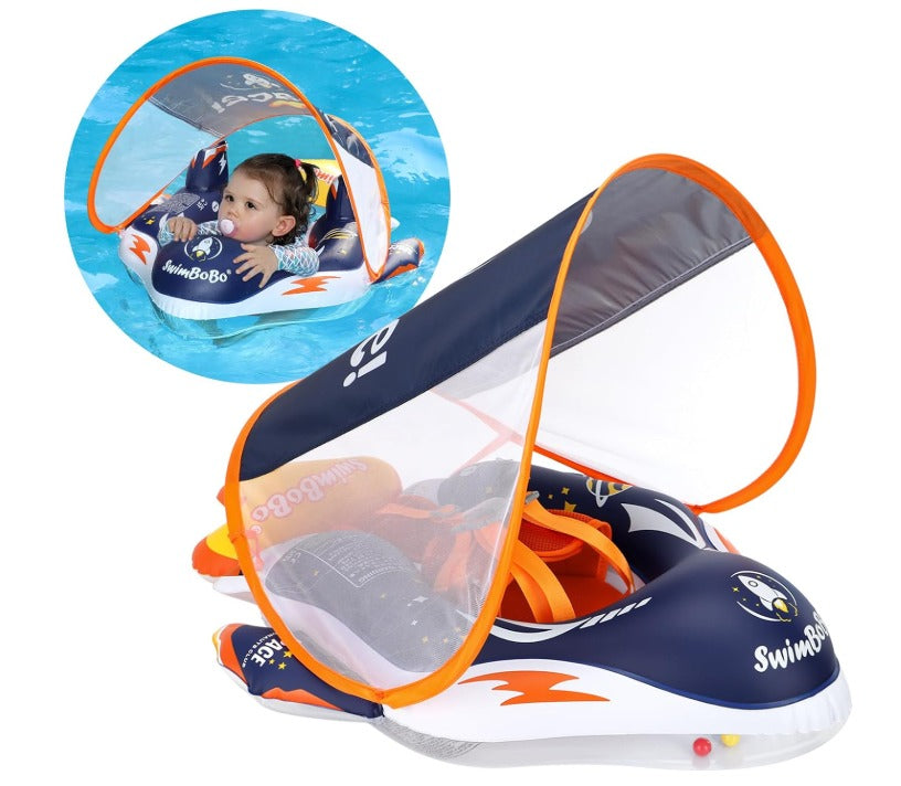 Flotador Para Piscina Niños De 6 A 36 Meses cohete azul