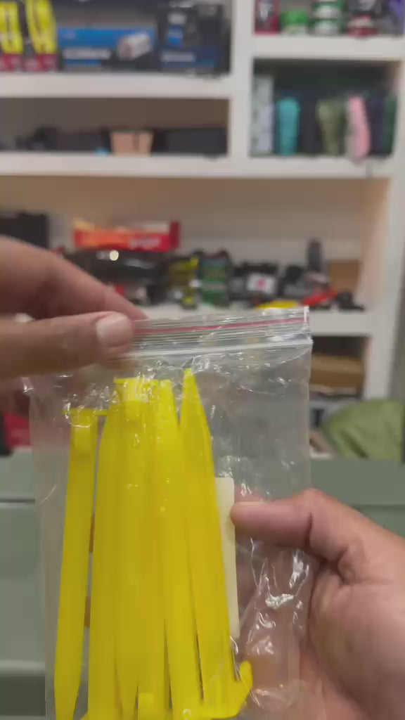 Paquete de 10 estacas de plástico resistentes para carpa, vestier o toldos