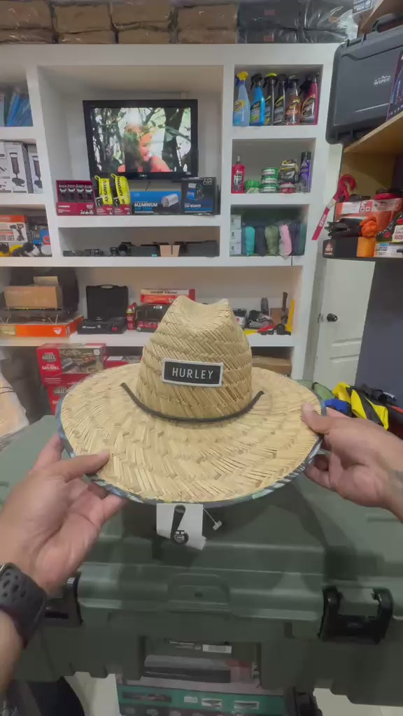 sombrero Hurley de playa con estampado