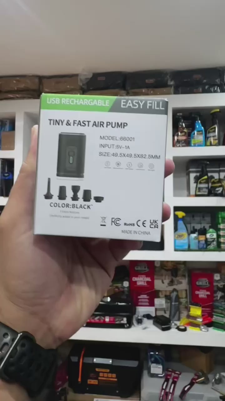 Bomba inalámbrica para inflar colchones recargables