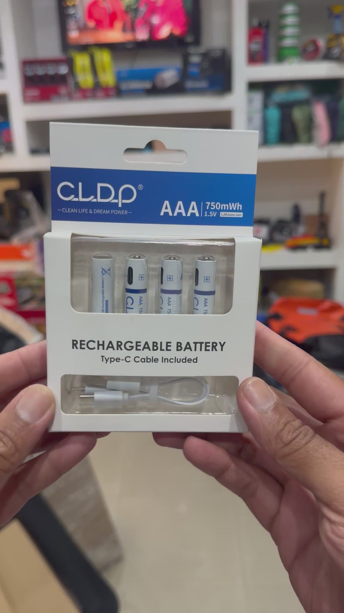 Paquete de 4 baterias recargables de litio AAA